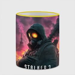 Кружка 3D Stalker 2 радиоактивный фон, цвет: 3D-желтый кант — фото 2