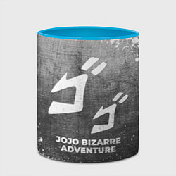 Кружка 3D JoJo Bizarre Adventure - grey gradient, цвет: 3D-белый + небесно-голубой — фото 2