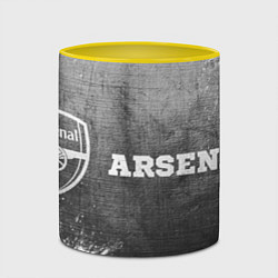 Кружка 3D Arsenal - grey gradient по-горизонтали, цвет: 3D-белый + желтый — фото 2