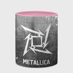 Кружка 3D Metallica - grey gradient, цвет: 3D-белый + розовый — фото 2