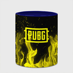 Кружка 3D PUBG fire yellow, цвет: 3D-белый + синий — фото 2