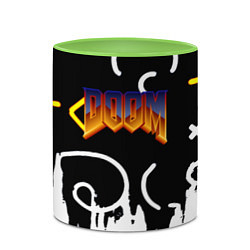 Кружка 3D Doom game pattern, цвет: 3D-белый + светло-зеленый — фото 2
