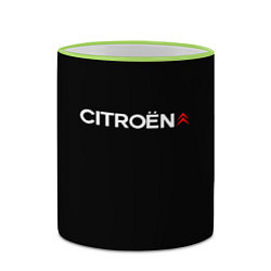 Кружка 3D Citroen logo, цвет: 3D-светло-зеленый кант — фото 2
