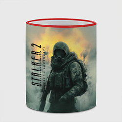 Кружка 3D Stalker зараженный город в тумане, цвет: 3D-красный кант — фото 2