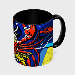 Кружка цветная Абстракция краб