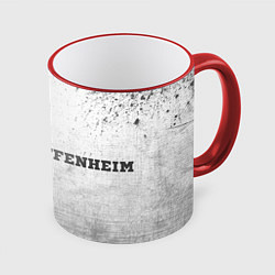 Кружка 3D Hoffenheim - white gradient по-горизонтали, цвет: 3D-красный кант