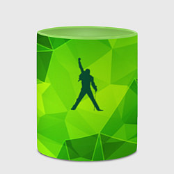 Кружка 3D Queen green poly, цвет: 3D-белый + светло-зеленый — фото 2