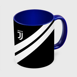 Кружка 3D Juventus line white, цвет: 3D-белый + синий