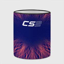 Кружка 3D Counter Strike 2 red energy, цвет: 3D-черный кант — фото 2