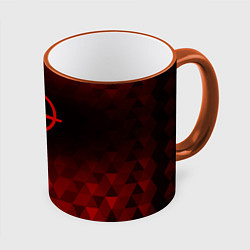 Кружка 3D Opel red poly, цвет: 3D-оранжевый кант
