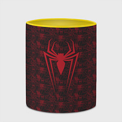 Кружка 3D Spider-Man logo, цвет: 3D-белый + желтый — фото 2