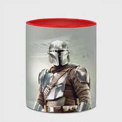 Кружка 3D The Mandalorian - Din Djarin, цвет: 3D-белый + красный — фото 2