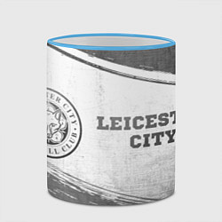 Кружка 3D Leicester City - white gradient по-горизонтали, цвет: 3D-небесно-голубой кант — фото 2