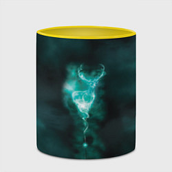 Кружка 3D  Patronus deer, цвет: 3D-белый + желтый — фото 2