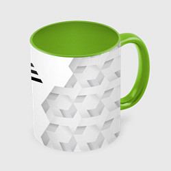 Кружка 3D Imagine Dragons white poly, цвет: 3D-белый + светло-зеленый