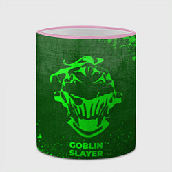 Кружка 3D Goblin Slayer - green gradient, цвет: 3D-розовый кант — фото 2