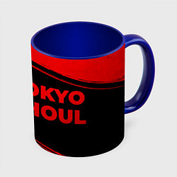 Кружка 3D Tokyo Ghoul - red gradient по-горизонтали, цвет: 3D-белый + синий