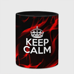 Кружка 3D Keep calm flame red, цвет: 3D-белый + черный — фото 2