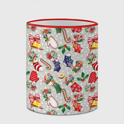 Кружка 3D Christmas Pattern, цвет: 3D-красный кант — фото 2