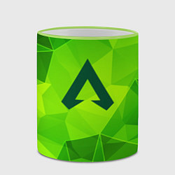 Кружка 3D Apex Legends green poly, цвет: 3D-светло-зеленый кант — фото 2