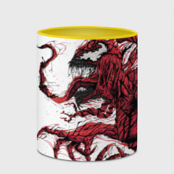 Кружка 3D Carnage - Symbiot, цвет: 3D-белый + желтый — фото 2