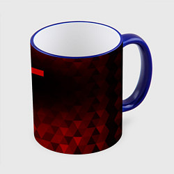 Кружка 3D Enhypen red poly, цвет: 3D-синий кант