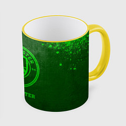 Кружка 3D Manchester City - green gradient, цвет: 3D-желтый кант