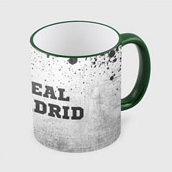 Кружка 3D Real Madrid - white gradient по-горизонтали, цвет: 3D-зеленый кант