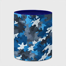 Кружка 3D Синий армейский камуфляж, цвет: 3D-белый + синий — фото 2