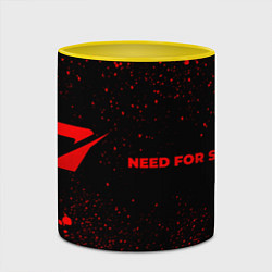 Кружка 3D Need for Speed - red gradient по-горизонтали, цвет: 3D-белый + желтый — фото 2