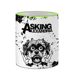 Кружка 3D Asking Alexandria - рок пес, цвет: 3D-светло-зеленый кант — фото 2