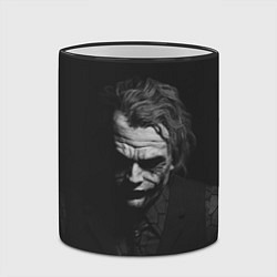 Кружка 3D Хит Леджер - Джокер, цвет: 3D-черный кант — фото 2