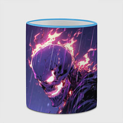 Кружка 3D Ghost Rider - Neon rain, цвет: 3D-небесно-голубой кант — фото 2