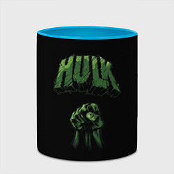 Кружка 3D Hulk punch, цвет: 3D-белый + небесно-голубой — фото 2