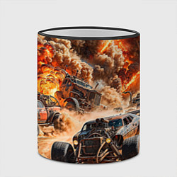 Кружка 3D Mad Max - explosion cars, цвет: 3D-черный кант — фото 2