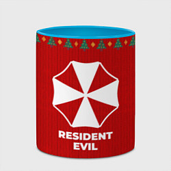 Кружка 3D Resident Evil new year, цвет: 3D-белый + небесно-голубой — фото 2