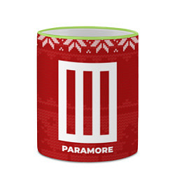 Кружка 3D Новогодний Paramore, цвет: 3D-светло-зеленый кант — фото 2