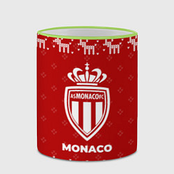 Кружка 3D Новогодний Monaco с оленями, цвет: 3D-светло-зеленый кант — фото 2