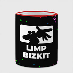 Кружка 3D Limp Bizkit конфети, цвет: 3D-красный кант — фото 2