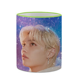 Кружка 3D Winter falls Felix Stray Kids, цвет: 3D-светло-зеленый кант — фото 2