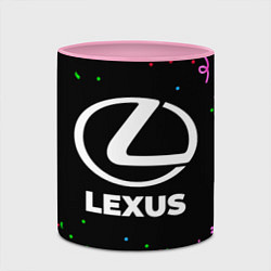 Кружка 3D Lexus конфети, цвет: 3D-белый + розовый — фото 2