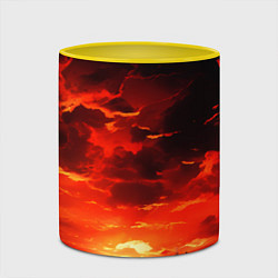 Кружка 3D Багровый апокалиптический закат, цвет: 3D-белый + желтый — фото 2
