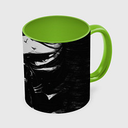 Кружка 3D Бэтмен - арт, цвет: 3D-белый + светло-зеленый