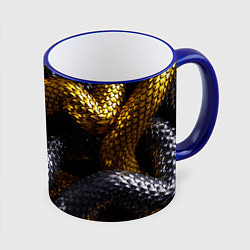 Кружка 3D Звенья одной цепи, цвет: 3D-синий кант