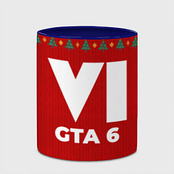 Кружка 3D GTA 6 new year, цвет: 3D-белый + синий — фото 2