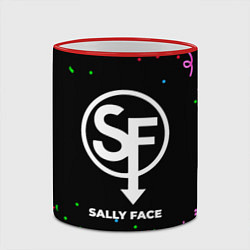 Кружка 3D Sally Face конфети, цвет: 3D-красный кант — фото 2