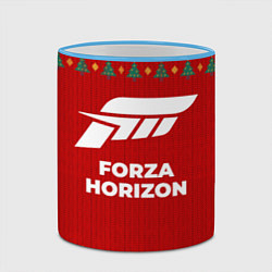 Кружка 3D Forza Horizon new year, цвет: 3D-небесно-голубой кант — фото 2