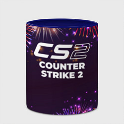 Кружка 3D Праздничный Counter Strike 2, цвет: 3D-белый + синий — фото 2