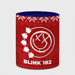 Кружка 3D Новогодний Blink 182, цвет: 3D-белый + синий — фото 2