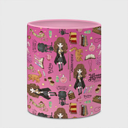 Кружка 3D Паттерн с Гермионой из Гарри Поттер, цвет: 3D-белый + розовый — фото 2
